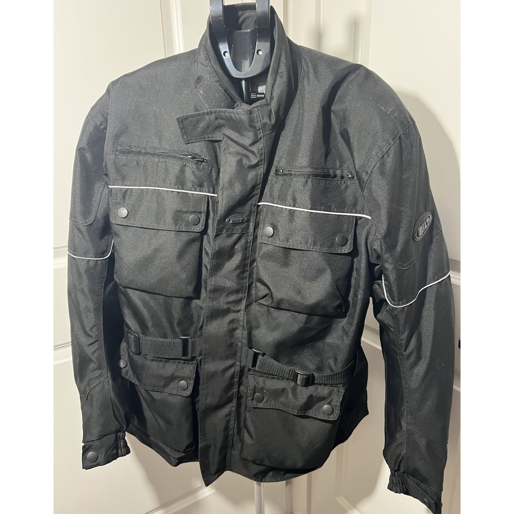 bilt motorcycle jacket mens Xl. Padded Elbows & Shoulders. Inner Pockets. Black